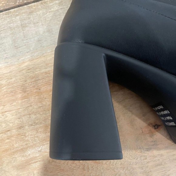 Free People Double Stack Over the Knee Boots Black Size 37 Brand New Orig. $298 - Picture 8 of 10